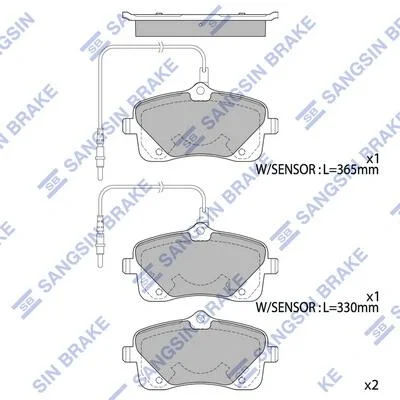 Колодки тормозные передние Peugeot 407 (04-) Hi-Q (SANGSIN) SP4052 (фото 1)