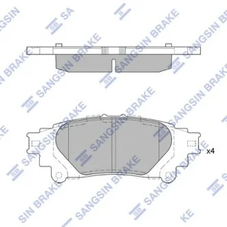 Колодки гальмівні задні Lexus IS250 (13-), Prius (11-)  HI-Q Hi-Q (SANGSIN) SP4131