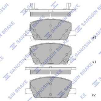 Колодки тормозные передние Chevrolet Trax (18-), Buick Encore (21-) Hi-Q (SANGSIN) SP4285