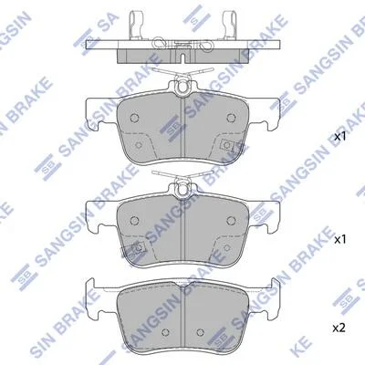 Колодки тормозные задние Honda Accord (18-) Hi-Q (SANGSIN) SP4315 (фото 1)