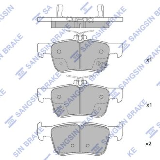Колодки тормозные задние Honda Accord (18-) Hi-Q (SANGSIN) SP4315
