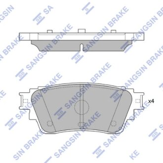 Колодки тормозные задние Mitsubishi Outlander (22-) Hi-Q (SANGSIN) SP4338