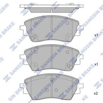Колодки гальмівні передні Hyundai Kona (SX2) 15INCH (23-) HI-Q Hi-Q (SANGSIN) SP4377