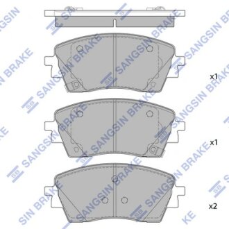 Колодки гальмівні передні Hyundai Kona (SX2) 16INCH (23-) HI-Q Hi-Q (SANGSIN) SP4378