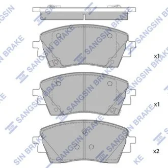 Колодки гальмівні передні Hyundai Kona (SX2) 16INCH (23-) HI-Q Hi-Q (SANGSIN) SP4378