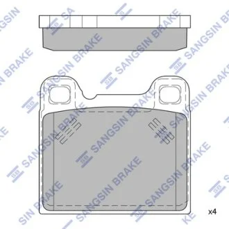 Колодки гальмівні задні (дискові) Mitsubishi Lancer (03-), Volvo C70 (-05)  HI-Q Hi-Q (SANGSIN) SP4398