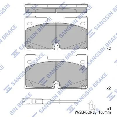 Колодки тормозные передние Chevrolet Tahoe (22-), GMC Yukon (22-), Cadillac Esca Hi-Q (SANGSIN) SP4506 (фото 1)