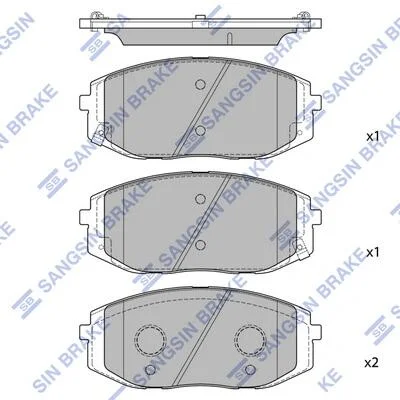 Колодки тормозные передние Hyundai Staria (US4) Hi-Q (SANGSIN) SP4509 (фото 1)