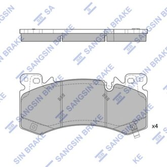 Колодки тормозные передние Chevrolet Tahoe (22-), GMC Yukon (22-), Cadillac Esca Hi-Q (SANGSIN) SP4546