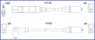 Комплект дротів запалювання HITACHI 134817