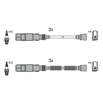 Комплект кабелів запалювання HITACHI/HUCO 134952