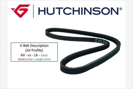 Ремінь (поліклиновий) HUTCHINSON AV 11 La 875