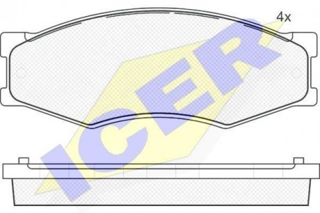 Комплект гальмівних колодок (дискових) ICER 140526-087 (фото 1)
