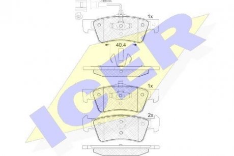 Комплект гальмівних колодок (дискових) ICER 141816 (фото 1)