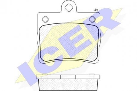 Комплект гальмівних колодок (дискових) ICER 181310 (фото 1)