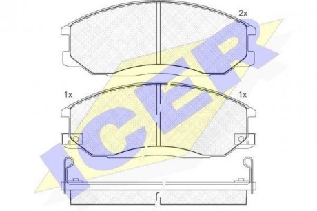 Комплект гальмівних колодок (дискових) ICER 181372 (фото 1)