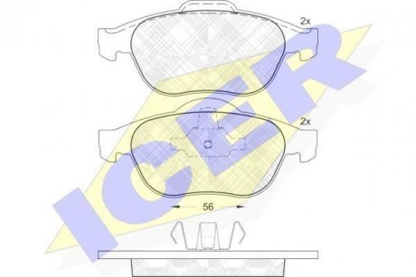 Комплект гальмівних колодок (дискових) ICER 181533 (фото 1)