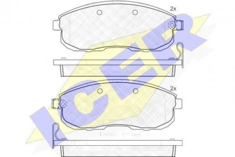 Комплект гальмівних колодок (дискових) ICER 181882