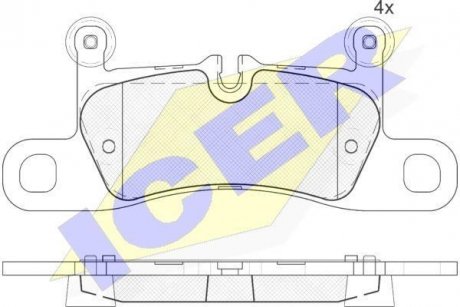 Комплект гальмівних колодок (дискових) ICER 181987 (фото 1)
