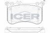 Комплект гальмівних колодок (дискових) ICER 182042 (фото 1)