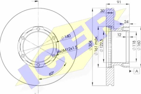 Диск гальмівний ICER 78BD4240-1