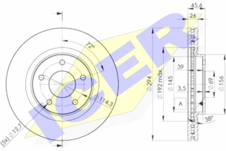 Диск гальмівний ICER 78BD4644-2