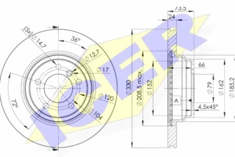 Диск гальмівний ICER 78BD4645-2