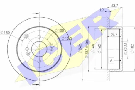 Диск гальмівний ICER 78BD5102-2