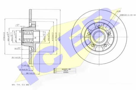 Диск гальмівний ICER 78BD6327-1