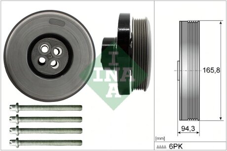 Комплект шківів, колінчатий вал INA 544 0602 20