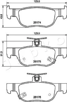 Колодки тормозные дисковые задние Mazda 3 (18-), CX30 (19-)  JAPKO 51320