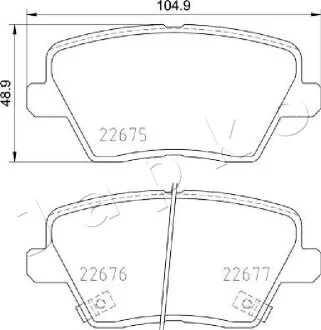 Колодки тормозные дисковые задние Hyundai i30 (16-)/KIA Ceed (18-) JAPKO 51K15