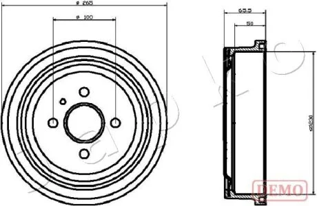 Барабан тормозной (кратно 2) Opel Astra G, H (98-), Vectra B (95-)  JAP JAPKO 560404C