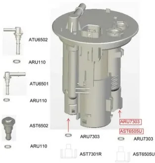 Фільтр паливний в зборі JS ASAKASHI FS6505U