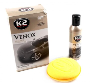 Поліроль для кузова (молочко) з губкою / GOLD VENOX 180G K2 G0501