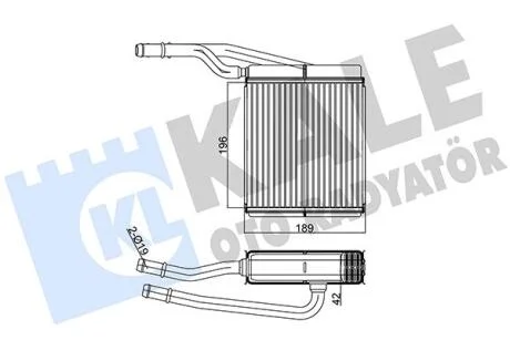 Радіатор отопителя Ford Focus (98-), Transit Connect (02-) KALE OTO RADYATOR Kale oto radyator 177400