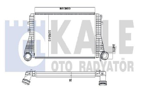 Радиатор интеркулера AudI A3, Passat, Passat CC Kale oto radyator 342100