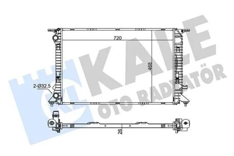 Радиатор охлаждения Audi A4, A5, A6, Q3, Q5 Kale oto radyator 342340
