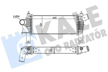 Інтеркулер Nissan Navara (07-), Pathfinder (05-) 2.5 dCi  KALE OTO RADYATOR Kale oto radyator 342355