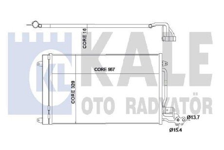 Радіатор кондиціонера Audi A1, Seat Ibiza IV / Toledo IV, Skoda Fabia II Kale oto radyator 342395