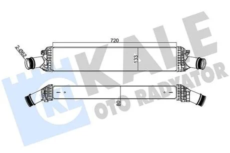 Інтеркулер AudI A4, A5, A6, A7, A8, Q5 (07-) 1.8 TFSi, 2.0, 2.7, 3.0 Tdi Kale oto radyator 342400
