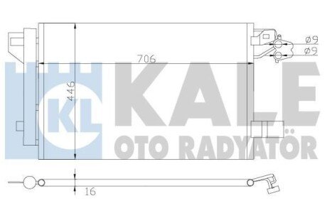 Радіатор кондиціонера Volkswagen Multivan V, Transporter V Condenser Kale oto radyator 342480