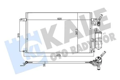 Радіатор кондиціонера Chevrolet Epica  KALE OTO RADYATOR Kale oto radyator 342510