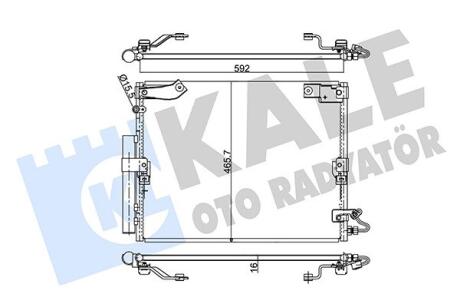 Радіатор кондиціонера Toyota Land Cruiser 100 (98-) 4.2 Tdi, 4.7i Kale oto radyator 342640
