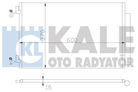 Радіатор кондиціонера Citroen C-Elysee, Peugeot 301 Kale oto radyator 342655