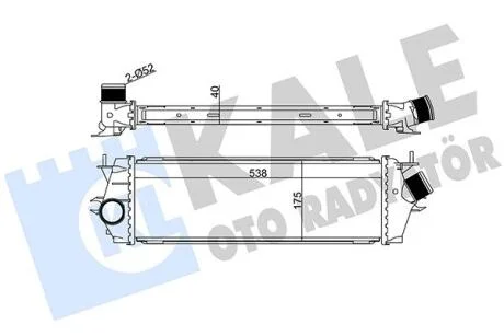 Интеркулер Nissan Primastar, Opel VIVaro A, Renault Trafic II  KALE OTO RADYATOR Kale oto radyator 345030