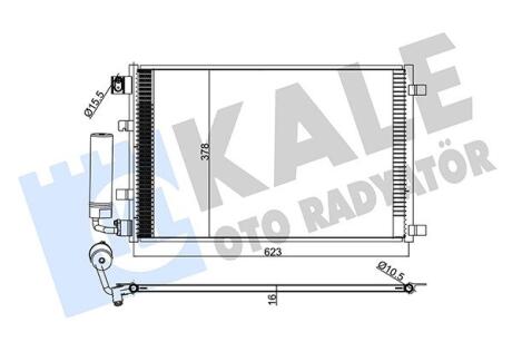 Радиатор кондиционера Nissan Qashqai, Qashqai +2 Kale oto radyator 345265