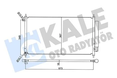 Радіатор кондиціонера Honda Civic IX (12-) 1.6 iVTEC, 1.8 iVTEC KALE OTO RADYATOR Kale oto radyator 345395