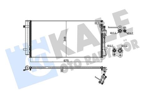 Радіатор кондиціонера KIA Carens III (06-) 1.6 CRDi, 2.0 CRDi Kale oto radyator 345475