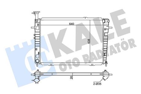 Радіатор охолодження Hyundai Tucson, Kia Sportage Kale oto radyator 346235